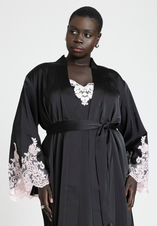 Lace And Satin Duster, , alternate image number null