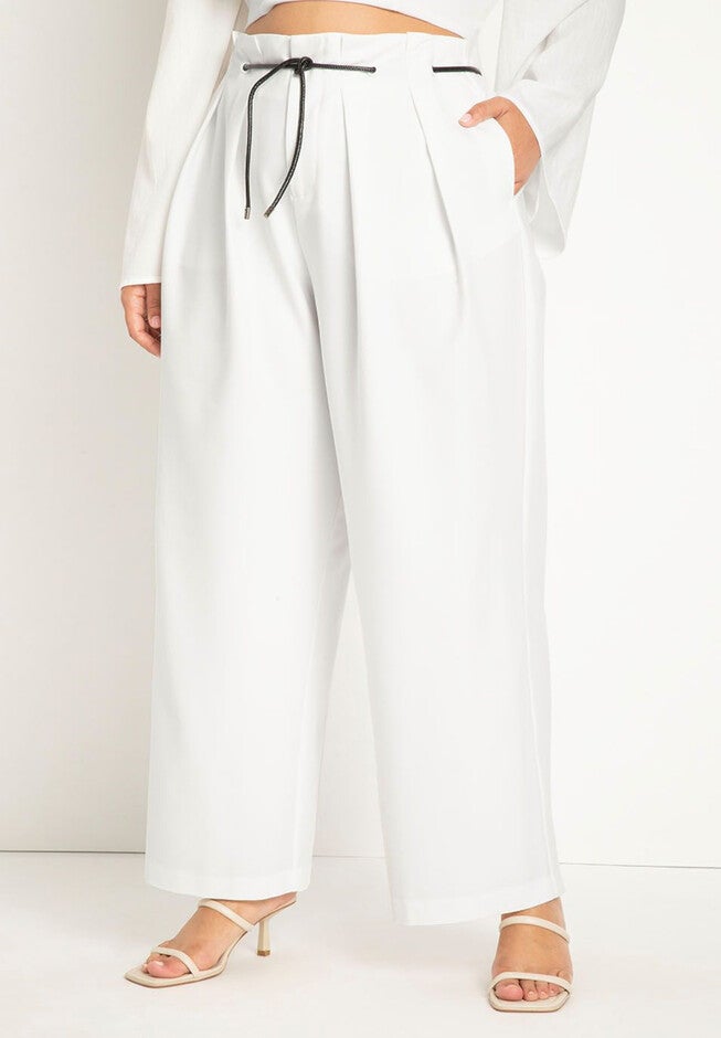 Tie Detail Wide Leg Pants, , alternate image number null