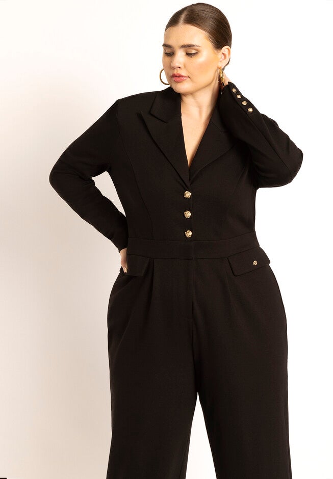 Suit-Styled Jumpsuit, , alternate image number null