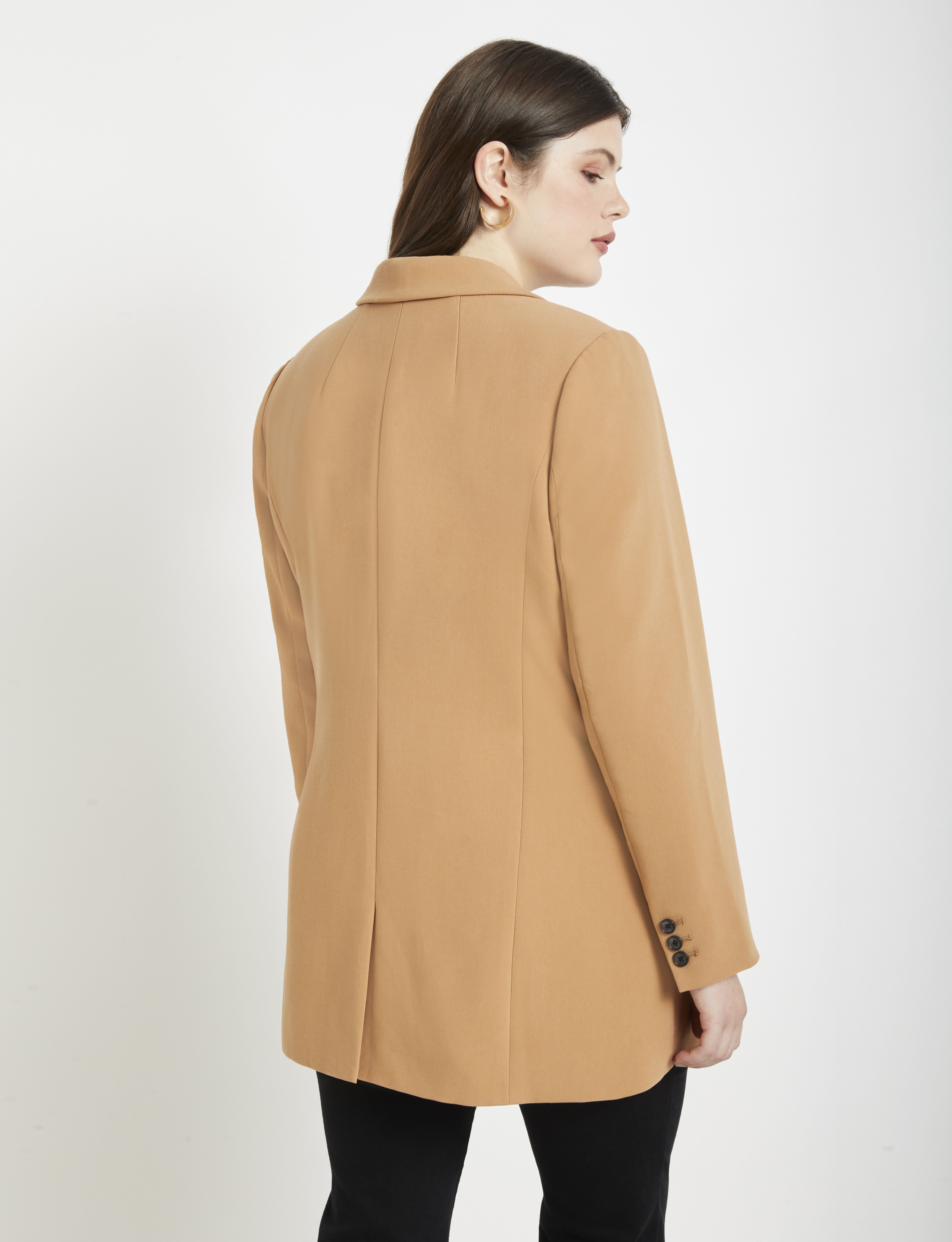 Classic Tailored Blazer - Long 365 Suit, Biscuit | Eloquii