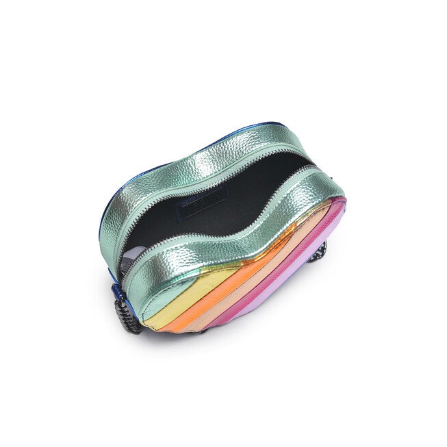 Tasha Faux Leather Heart Crossbody, METALLIC MULTI, alternate image number null