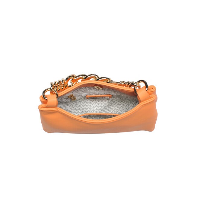 Yume Faux Leather Chain Crossbody, TANGERINE, alternate image number null