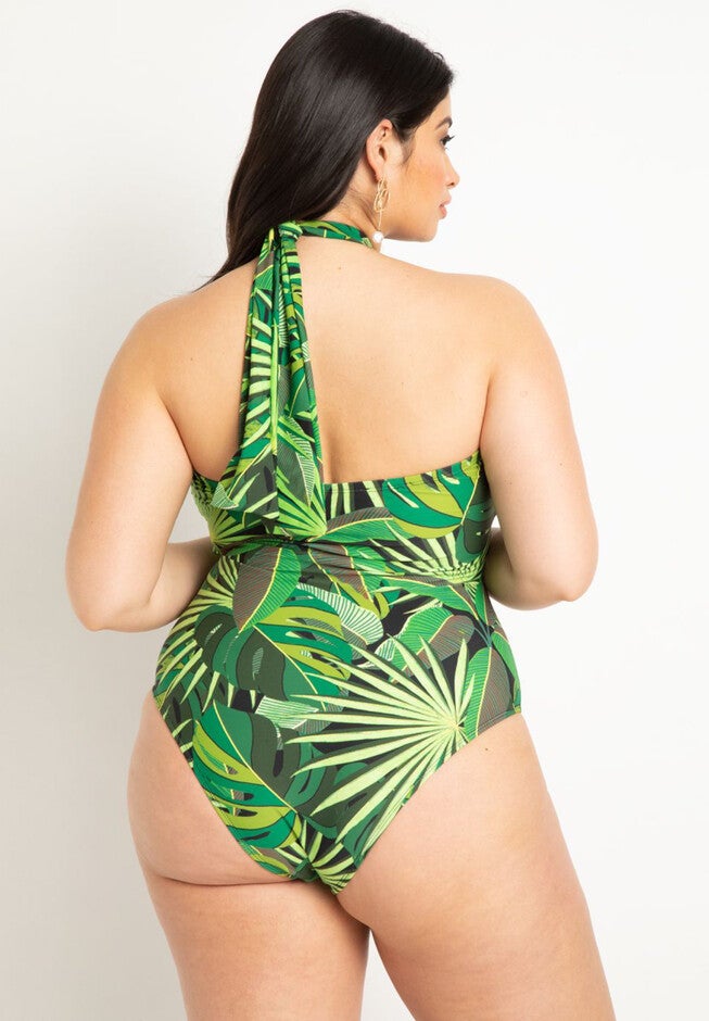 Braided Halter Swimsuit, , alternate image number null