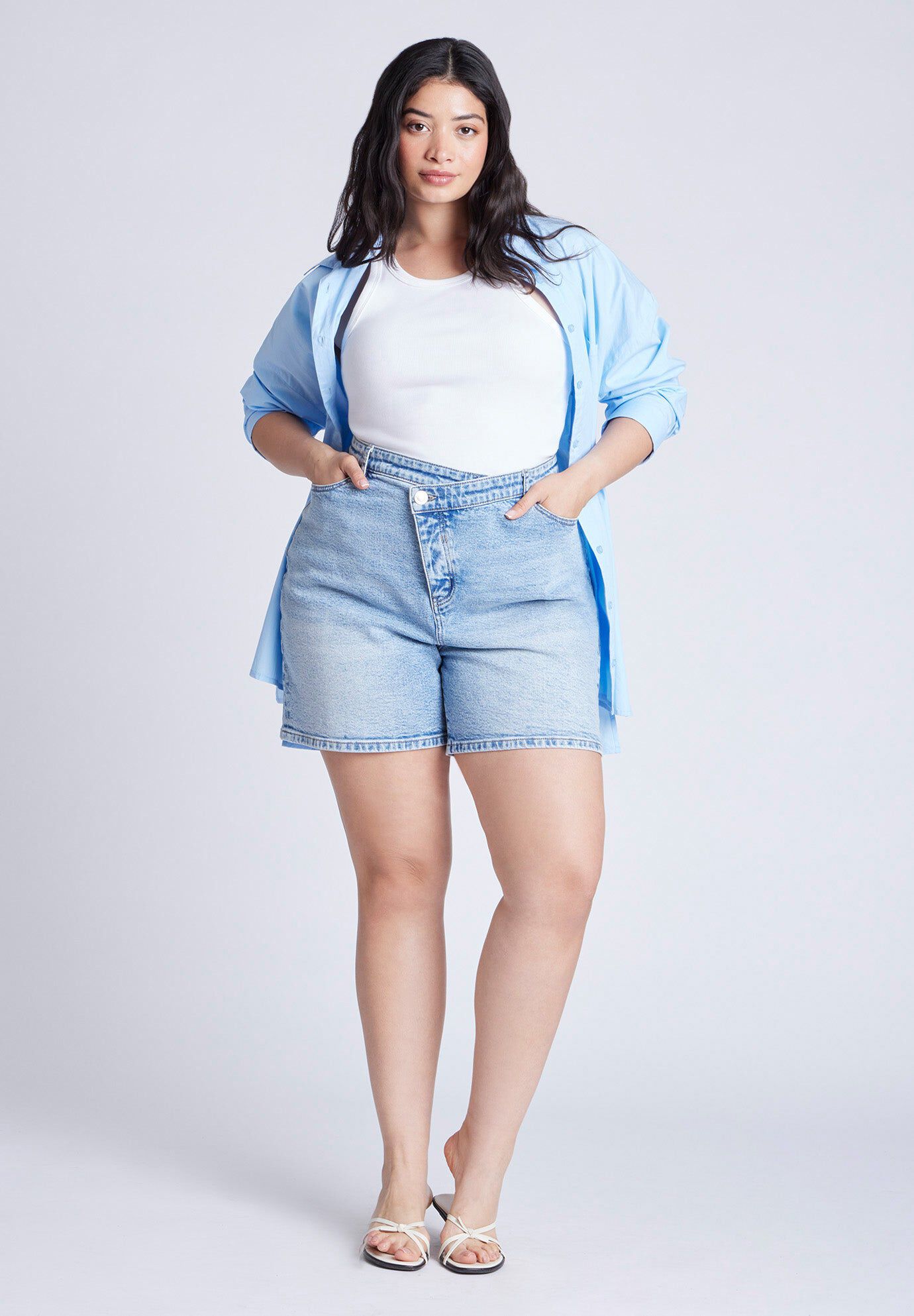 Overlap Waistband Shorts | ELOQUII