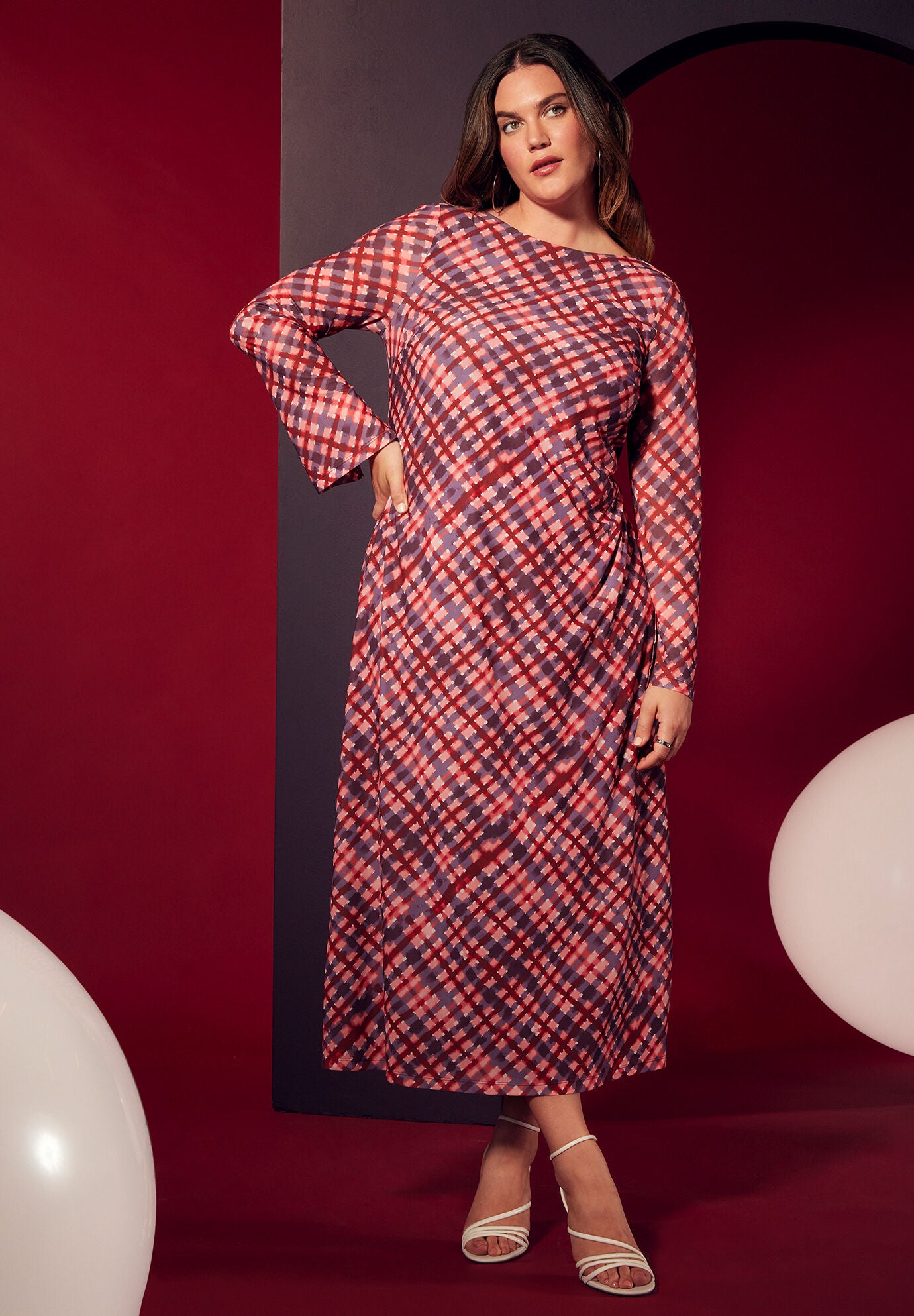 Surplice jersey dress 2025