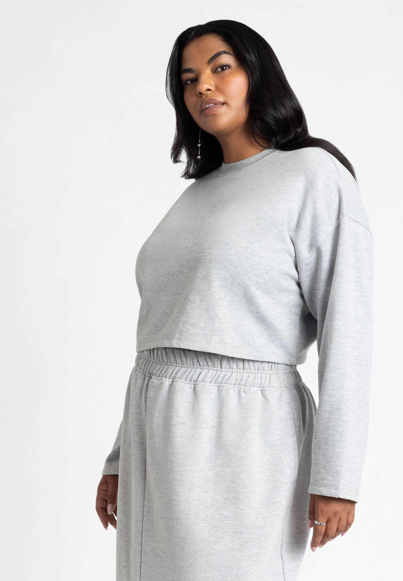 Oversized Cropped Sweatshirt