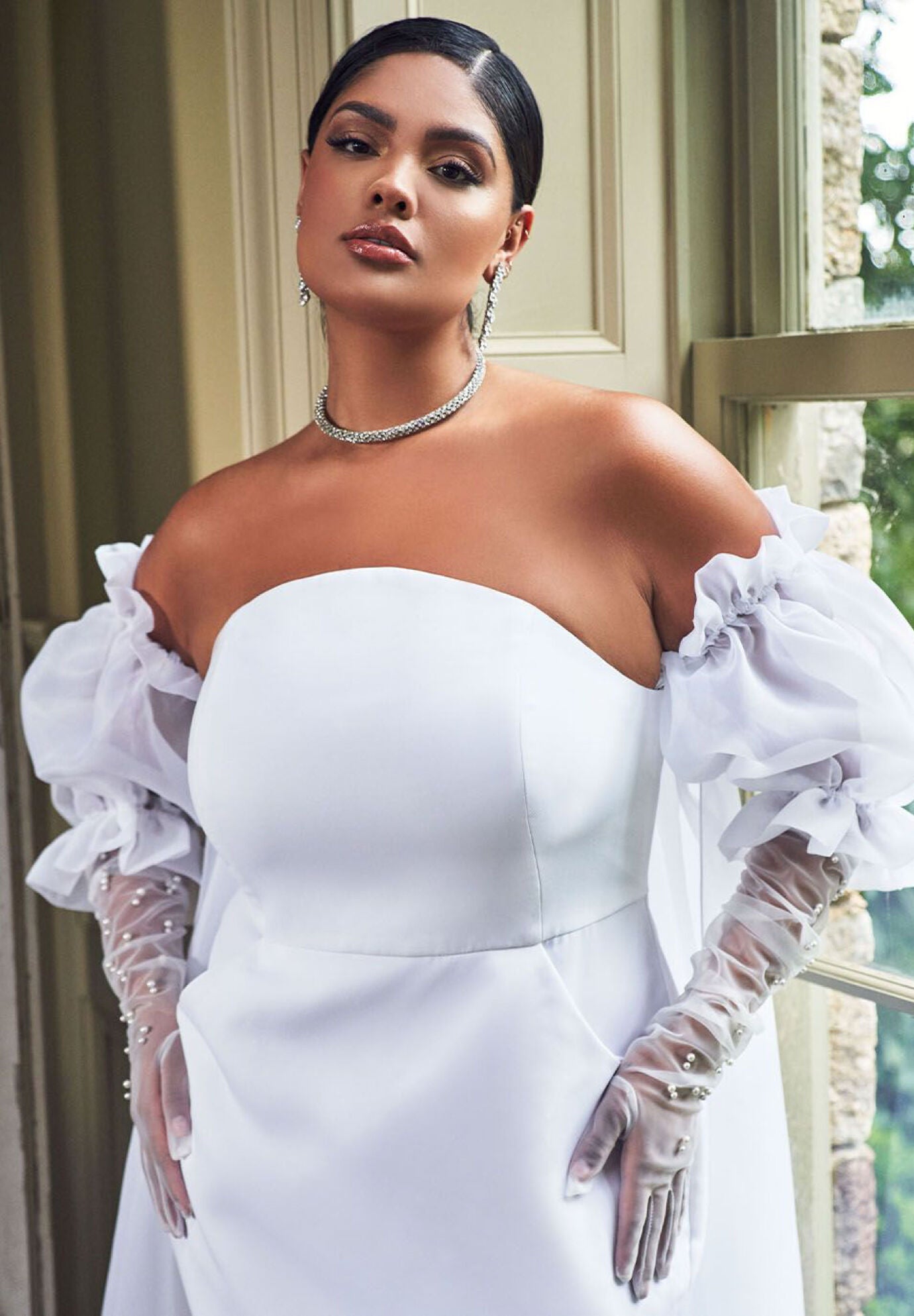 Plus size wedding gloves discount