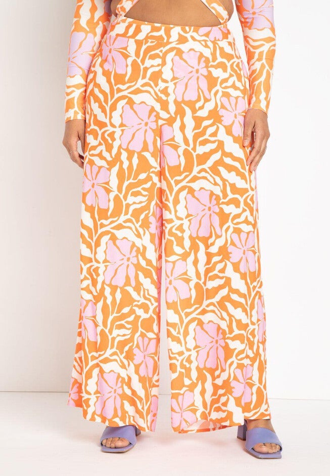 Gabi Fresh Swim x ELOQUII Wide Leg Coverup Pant, , on-hover image number null