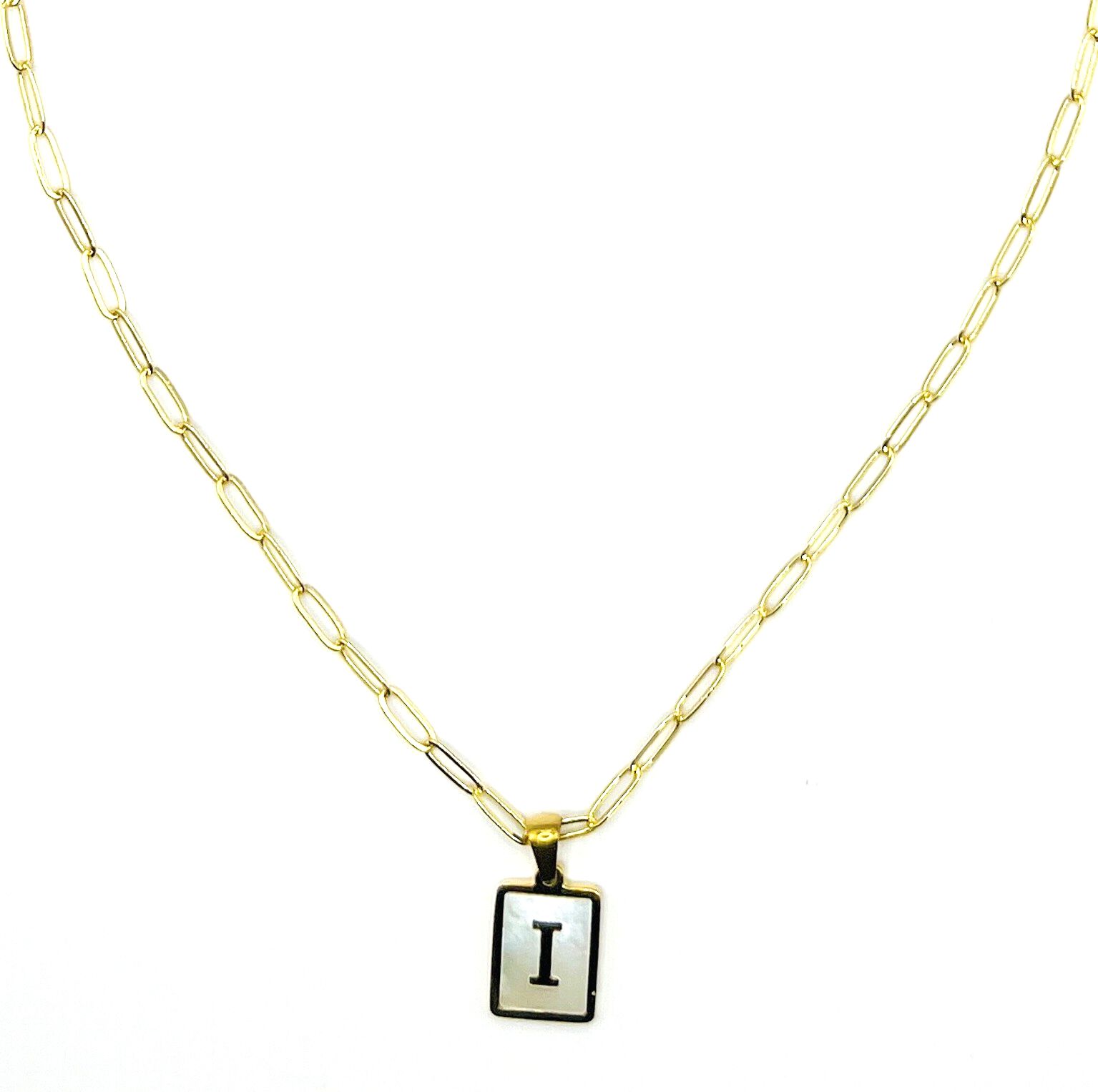 Pearlescent Initial Necklace, I, hi-res image number 0