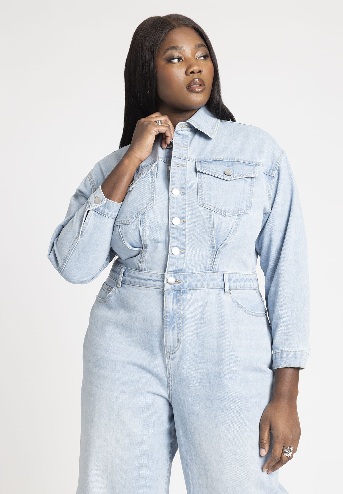 Denim Jumpsuit | Eloquii