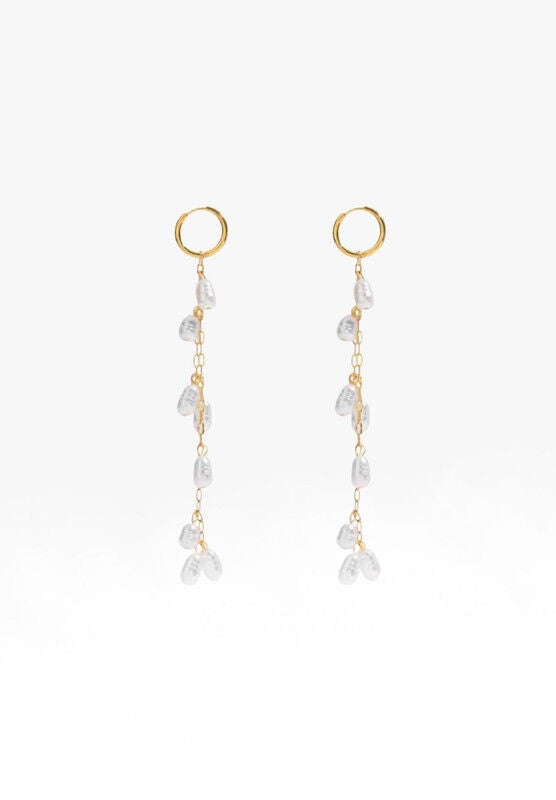 Marina Pearl Earrings, GOLD, hi-res image number 0