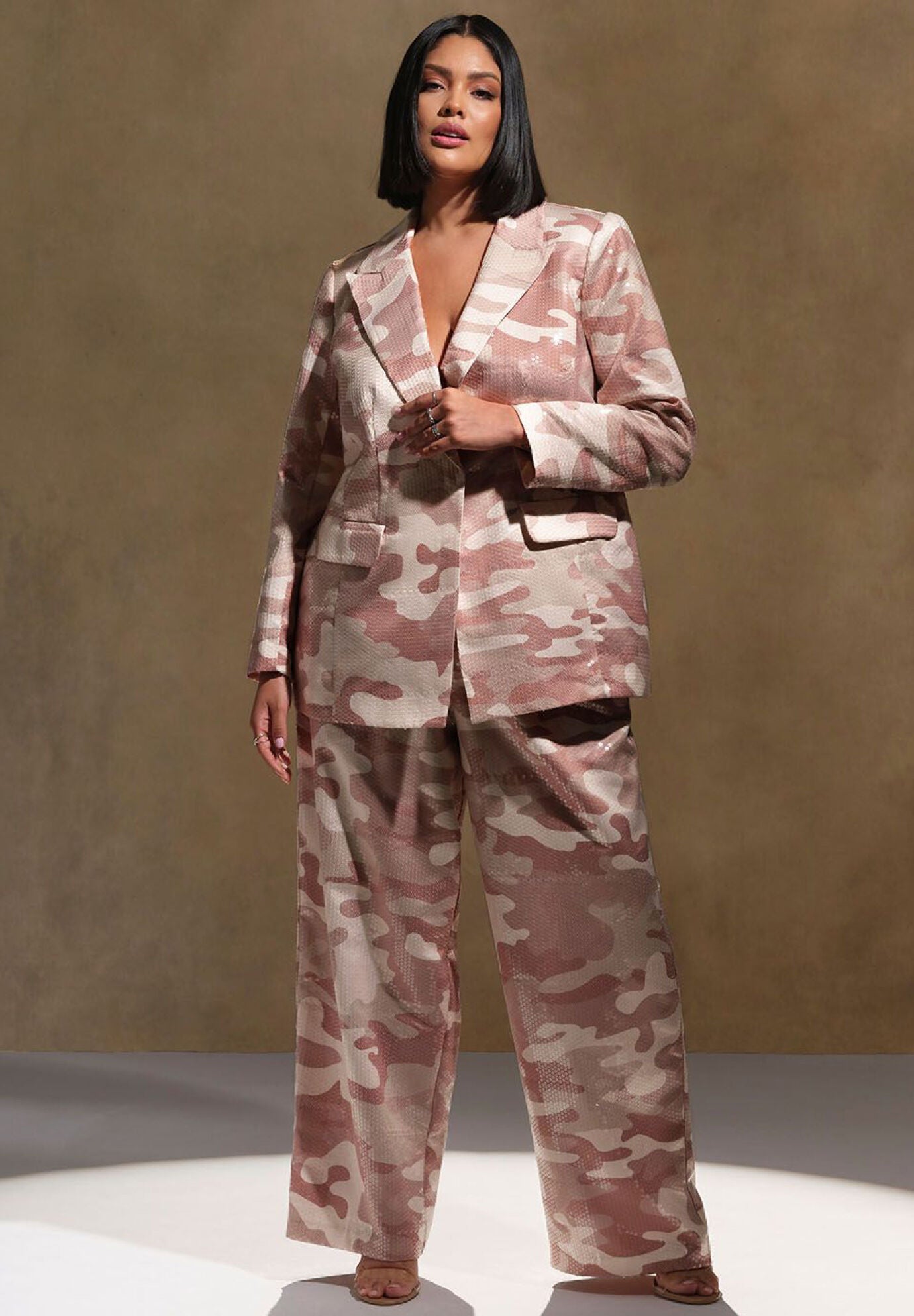 Eloquii top camo skirt