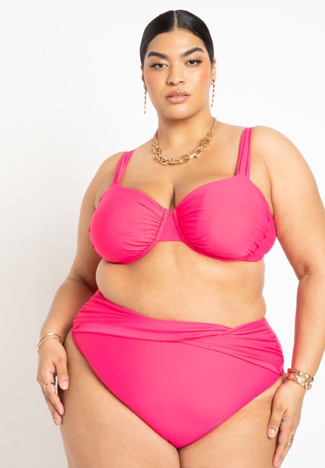 Gabi Fresh Swim x ELOQUII Gathered Underwire Bikini Top, , alternate image number null
