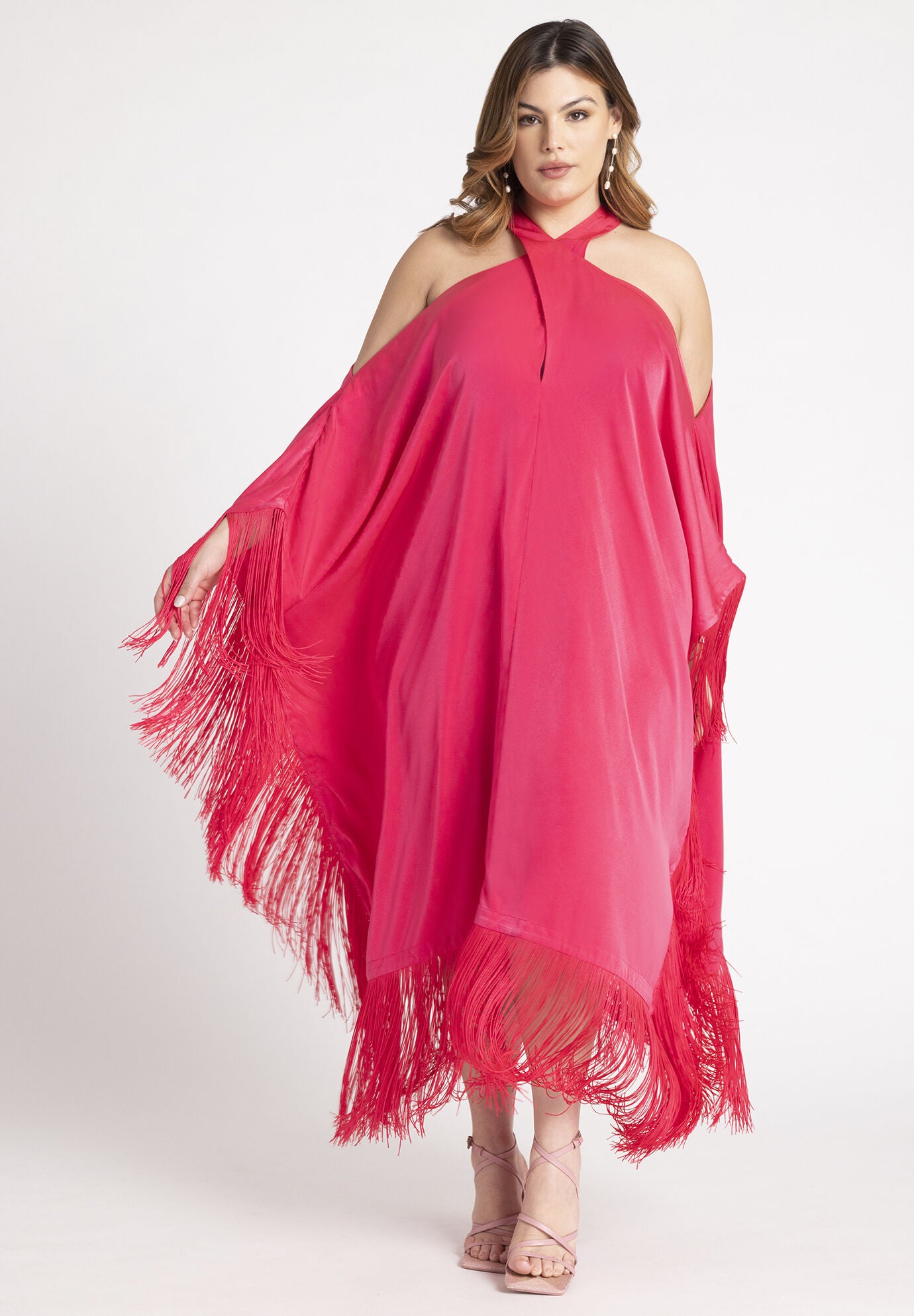 Fringe Formal Caftan Dress