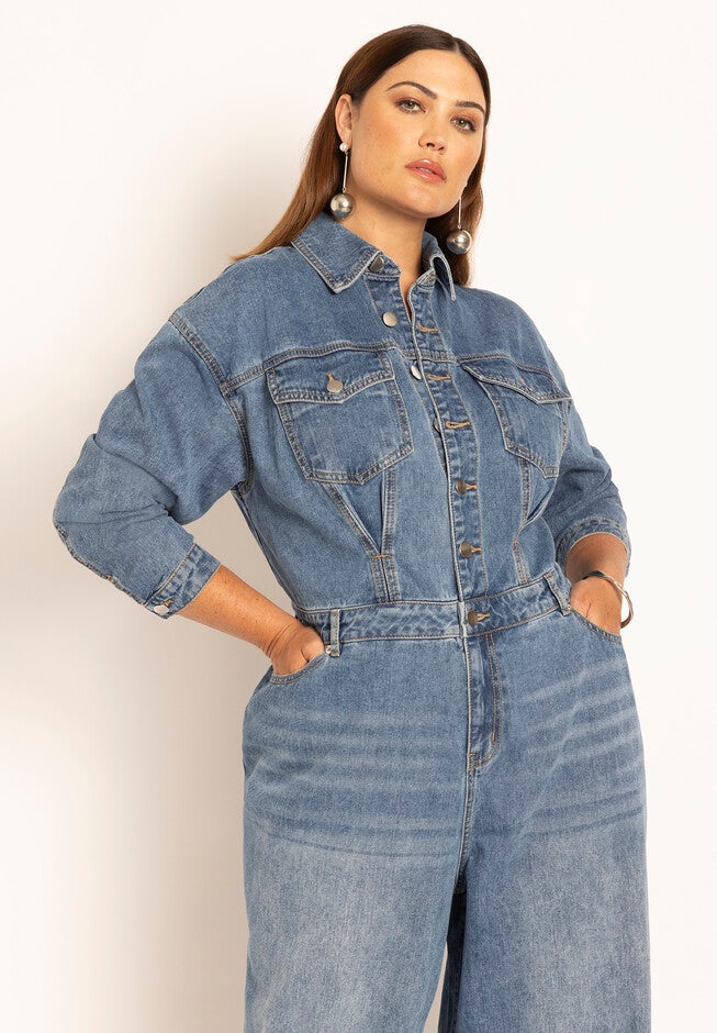 Denim Jumpsuit, , alternate image number null