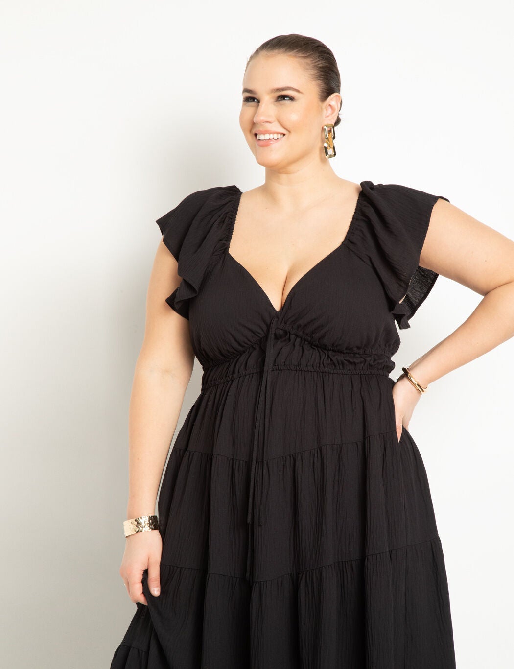 Onyx Ruffled Dress