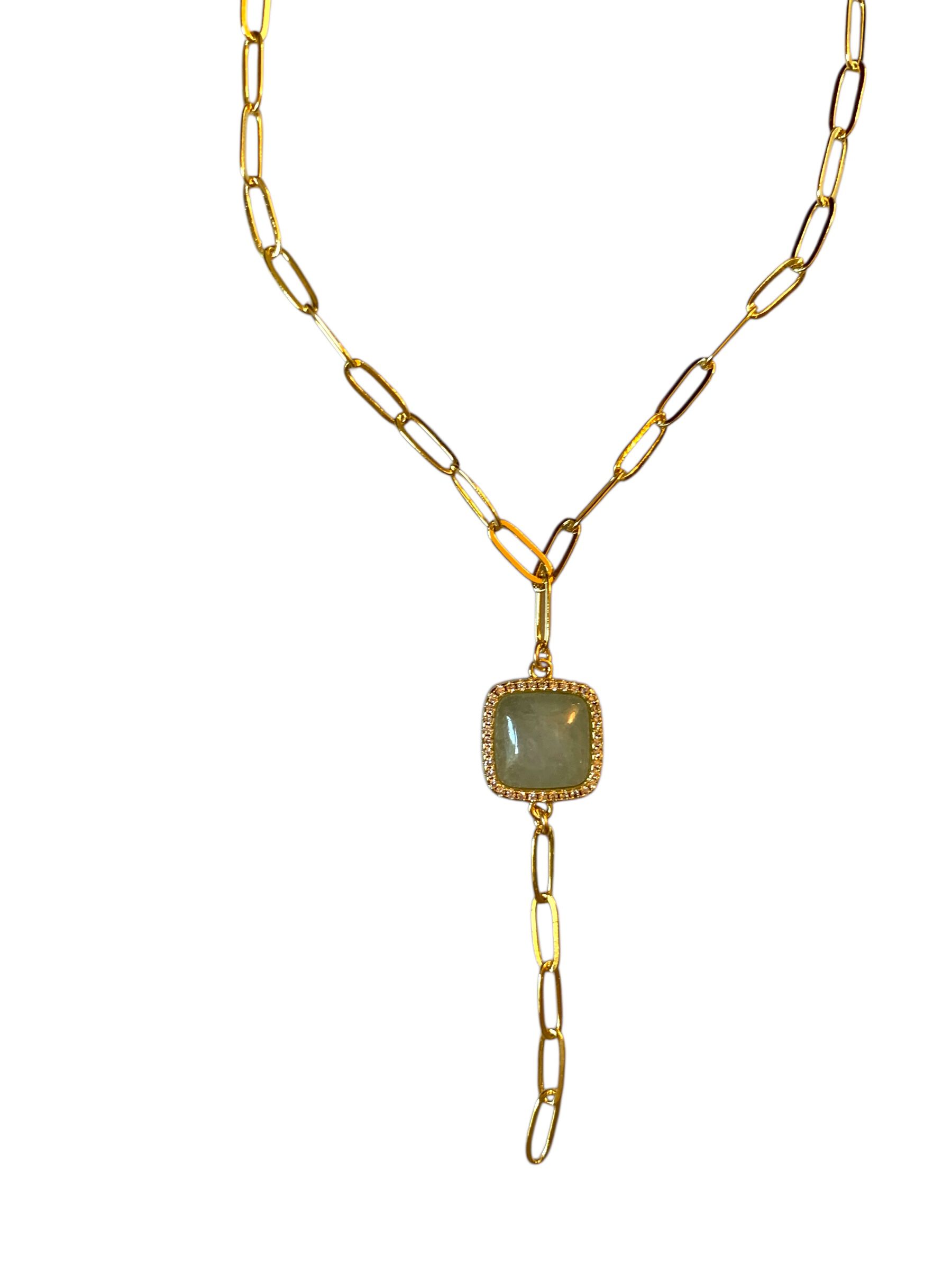 Jade Luxe Lariat, GOLD FILLED, hi-res image number 0