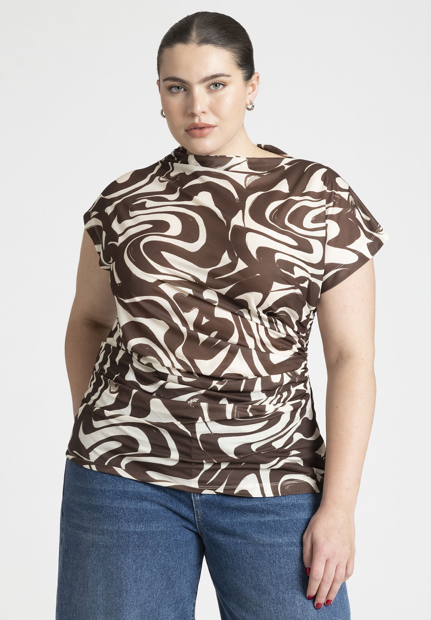 ELYCE ASYM TOP - INK