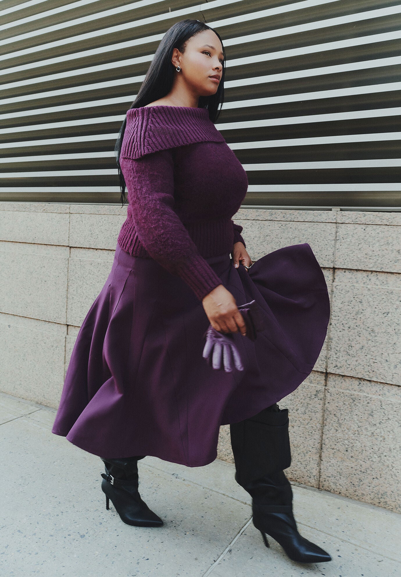 Structural Midi Skirt