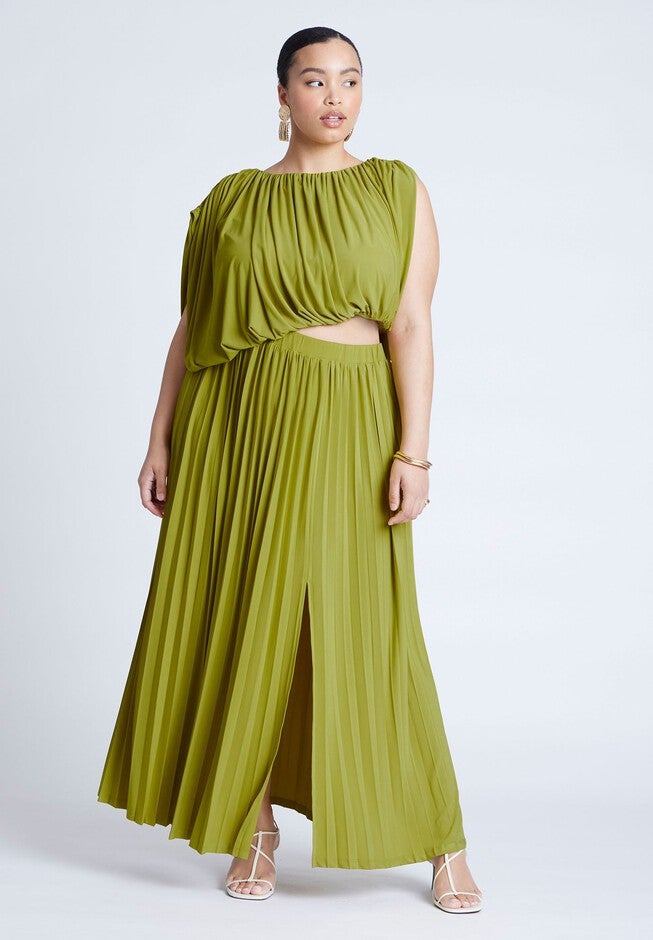 Asym Bodice Maxi Dress with Pleated Skirt, Oasis Asym Bodice Maxi Dress with Pleated Skirt, Oasis