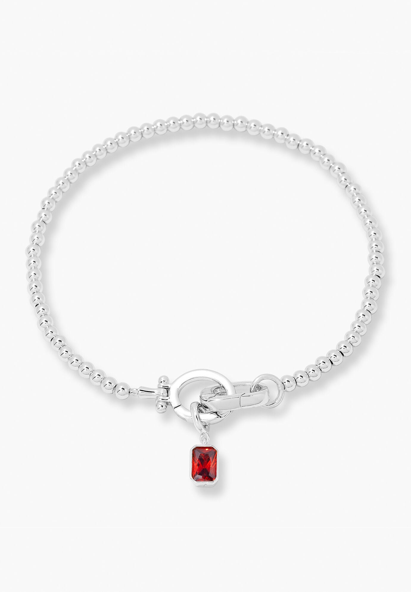 Mackenzie Silver Birthstone Bracelet, JANUARY, hi-res image number 0