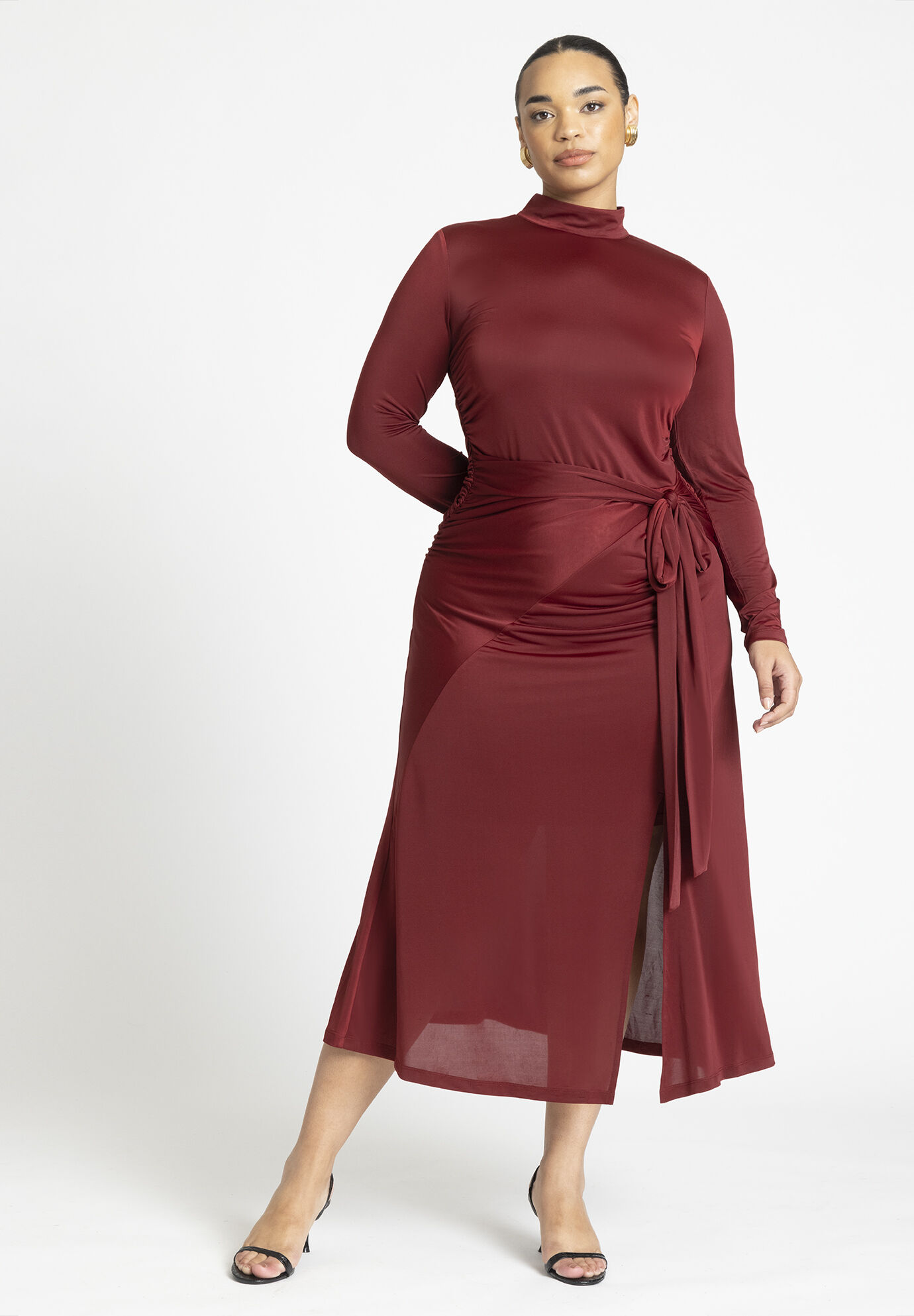 Plus Size Fitted Midi Dress