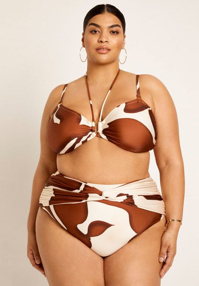 Gabi Fresh Swim x ELOQUII Super High Waisted Bikini Bottom with Twist Front, , alternate image number null