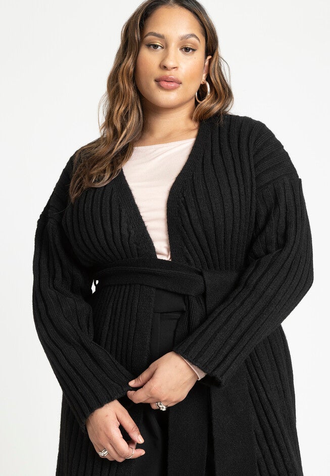 Long Belted Cardigan, , alternate image number null