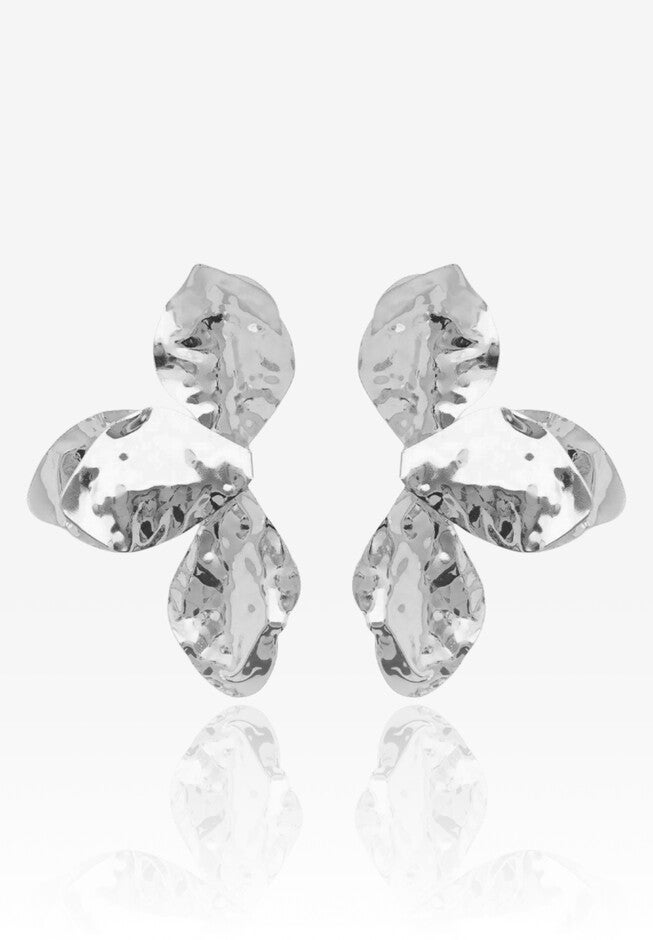 Rue Flower Earrings, SILVER, hi-res image number 0