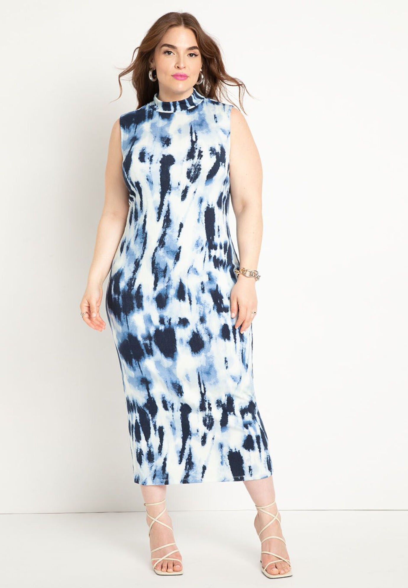 Mock Neck Tank Dress Sleeveless Knit Style Set Sail Eloquii