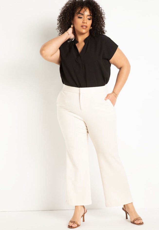 The 365 Suit Crop Flare Leg Trouser, WHITE SWAN, hi-res image number null