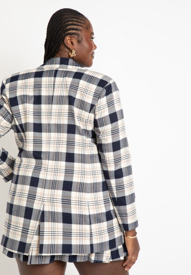 Long Strong Shoulder Blazer, , on-hover image number null
