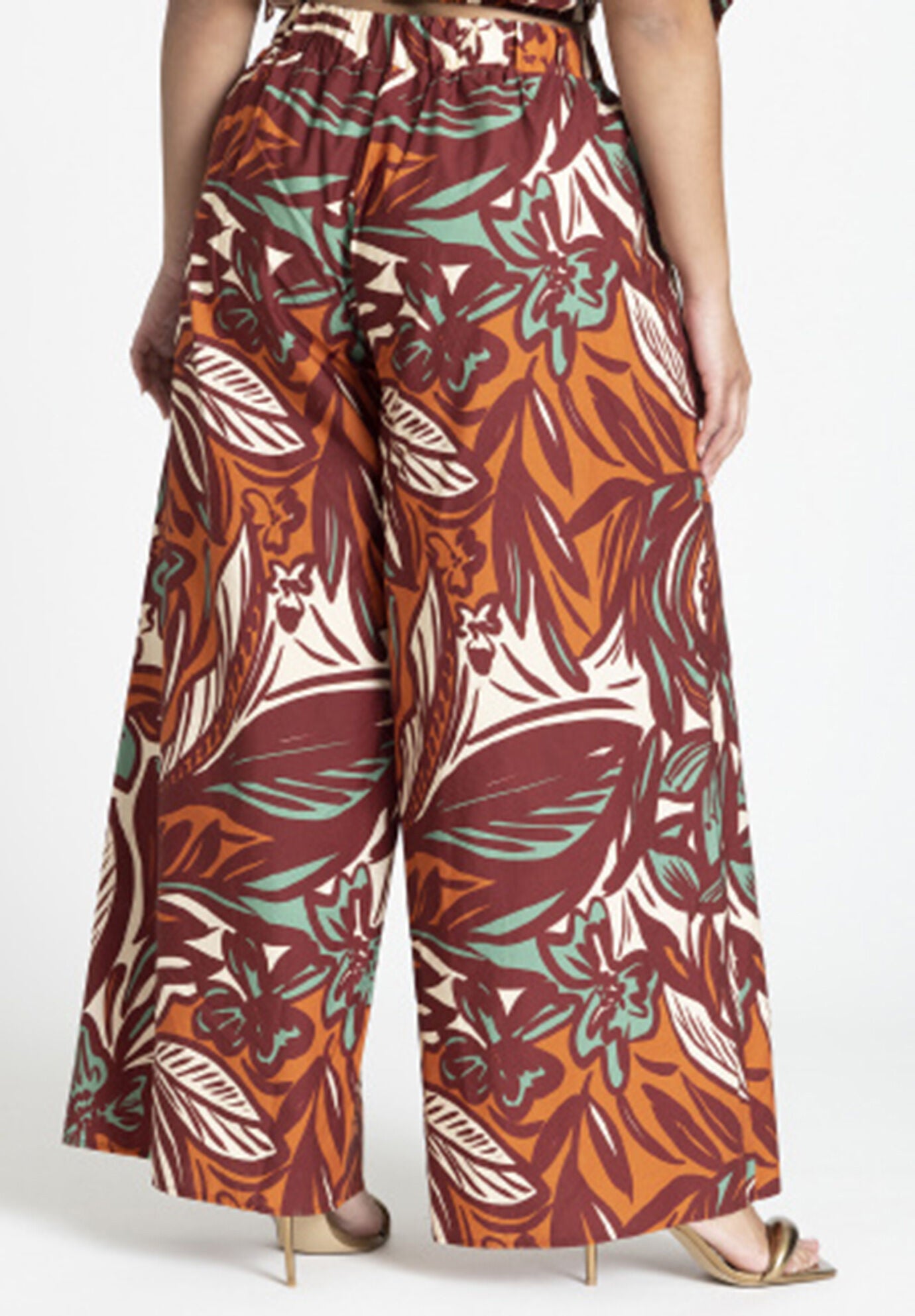 Honey-Pants Printed Unisex Wide-Leg Pants