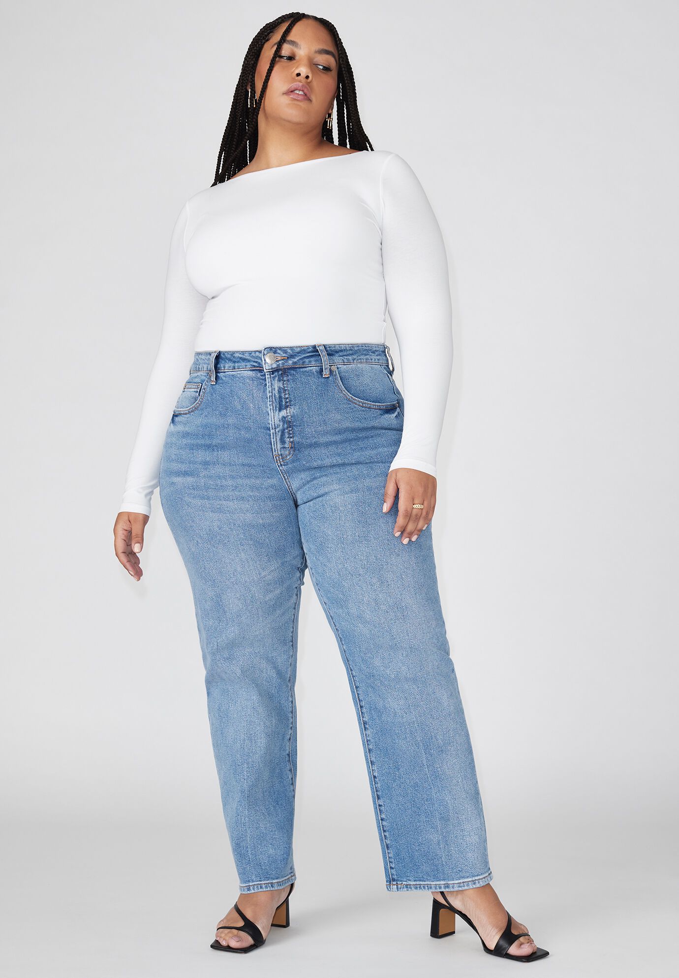 Plus Size Women The Naomi Comfort Stretch Straight Jean By ( Size 16 )
