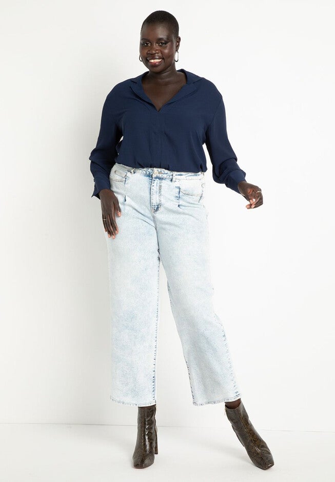 Split Hem Blouse, , alternate image number null