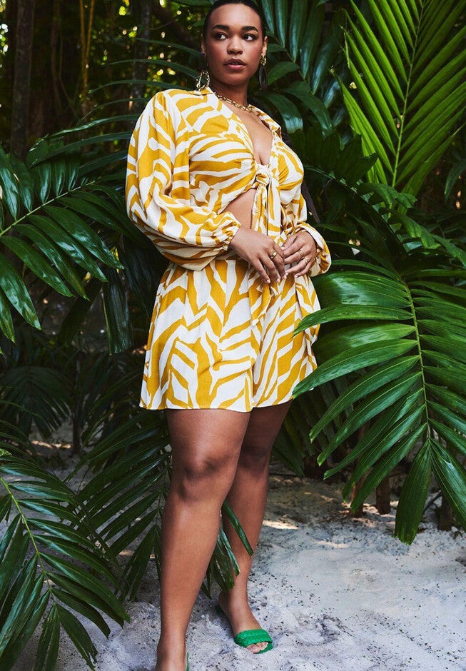 Printed Coverup Swing Shorts, ANIMAL INTERRUPTE, hi-res image number null