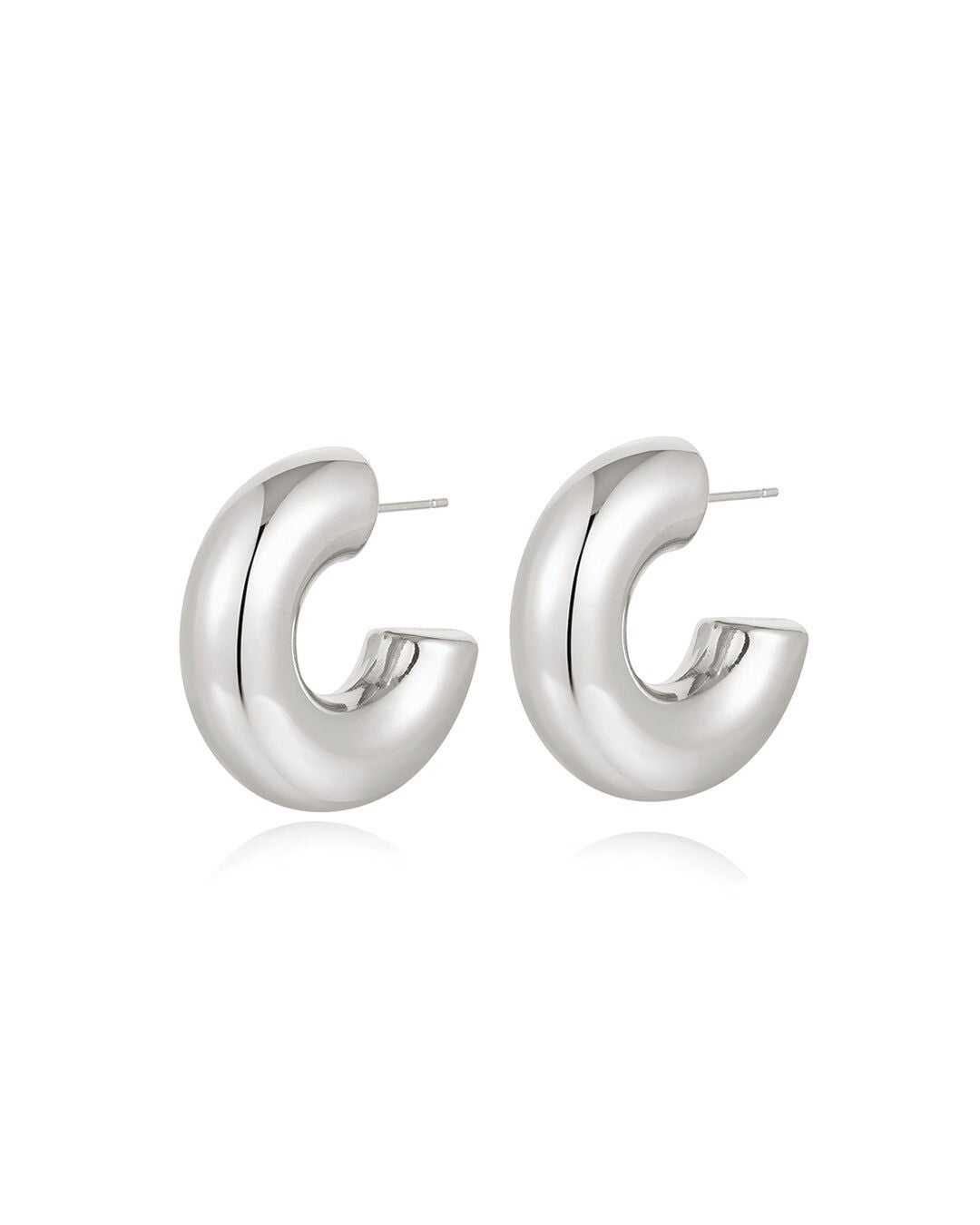 Noemi Hoops- Silver, SILVER, hi-res image number 0