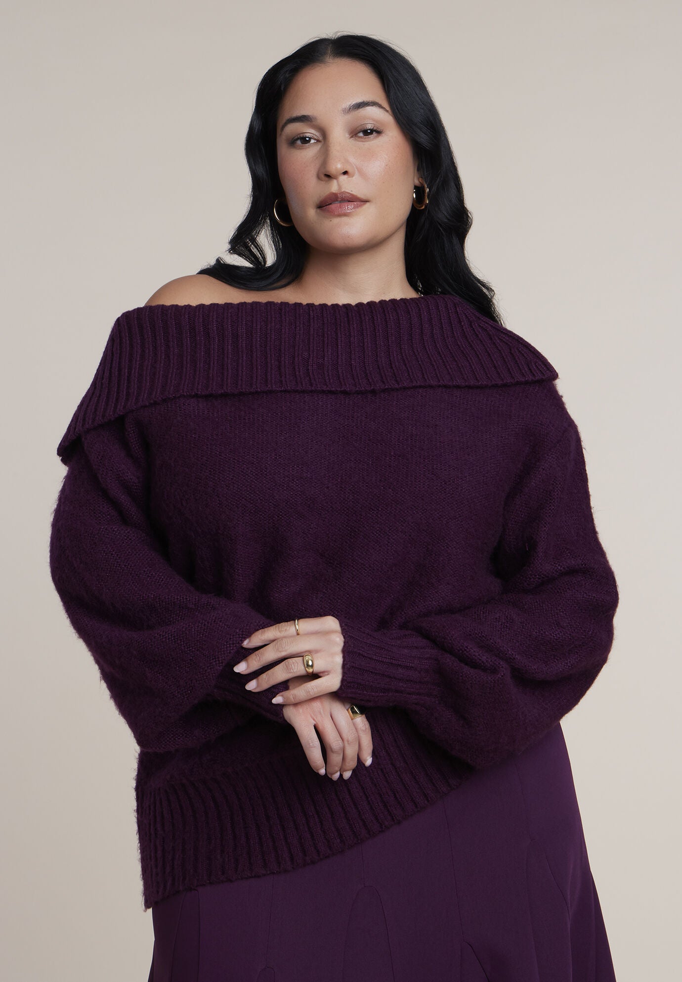 Off The Shoulder Oversized Sweater