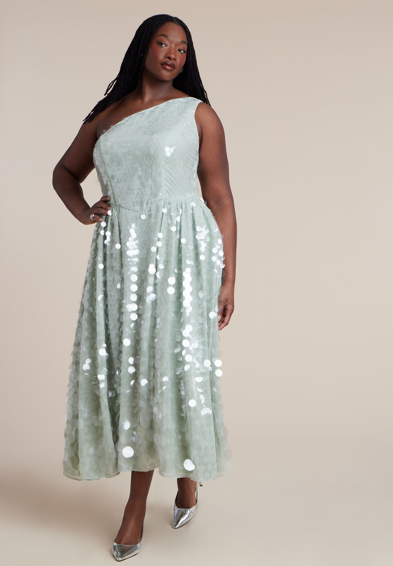 V Neck Flare Denim Dress | ELOQUII