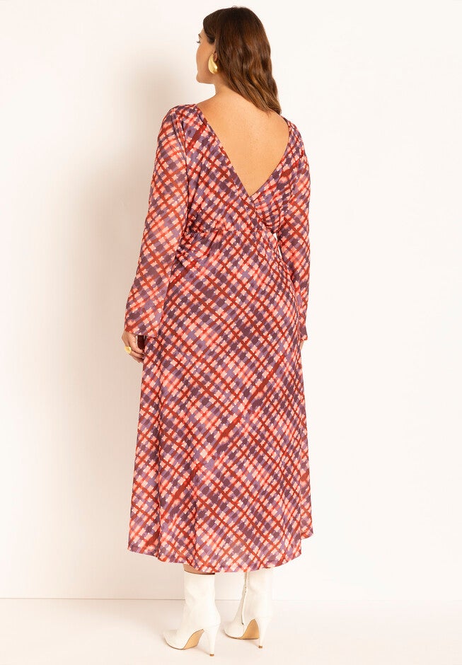 Back Surplice Jersey Dress, , alternate image number null