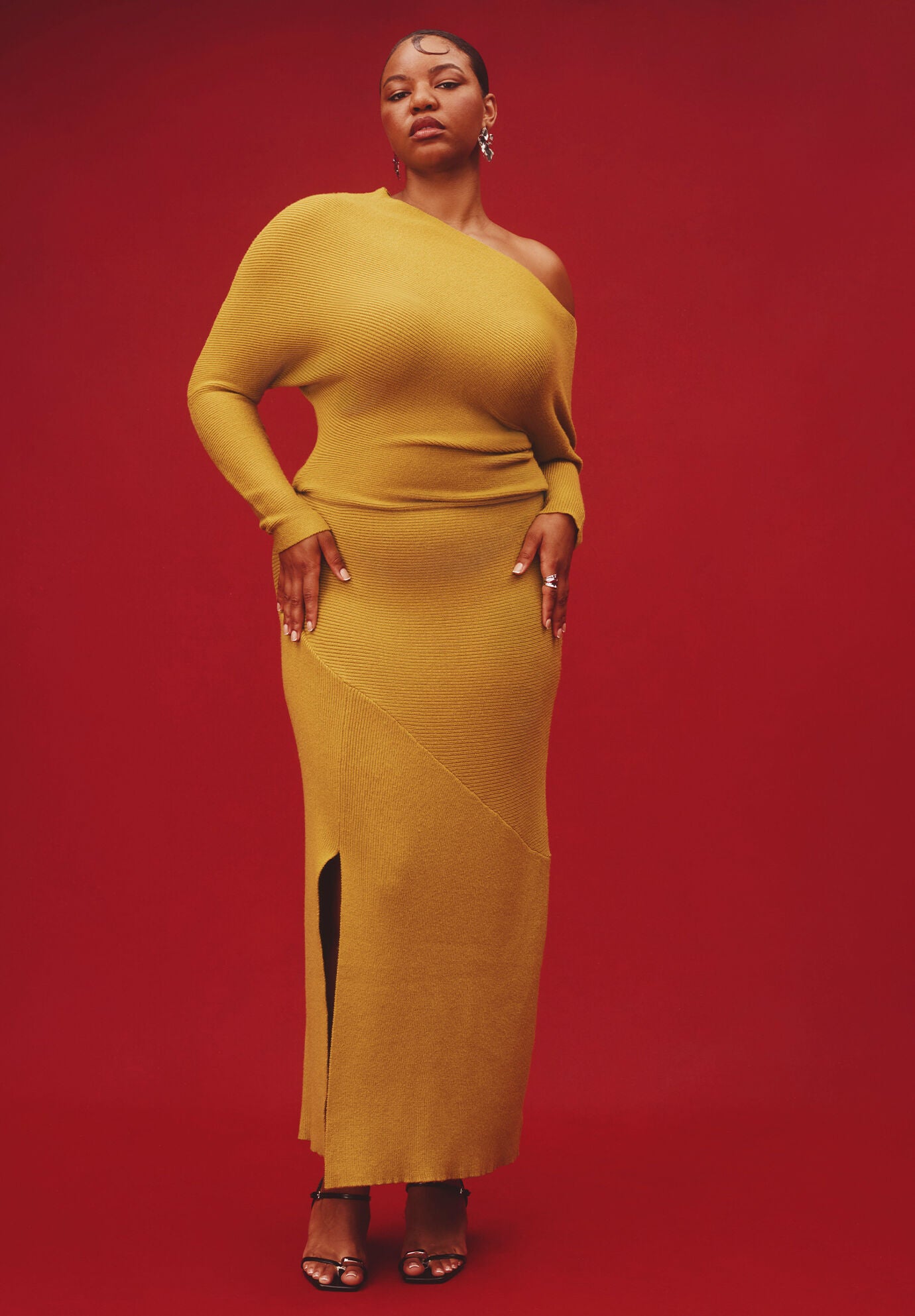 One shoulder wrap side slit maxi dress new arrivals