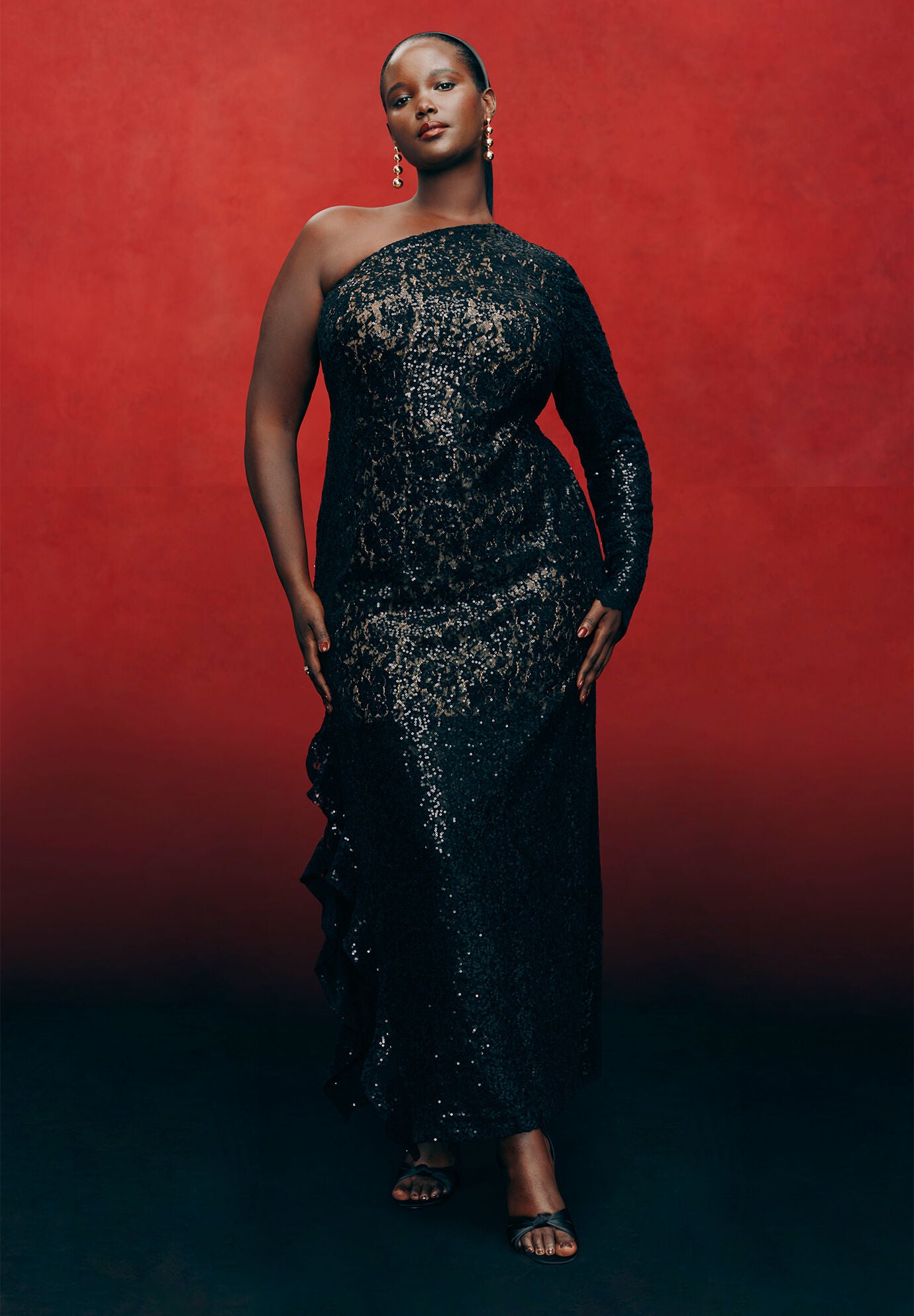 Sequin lace maxi dress best sale