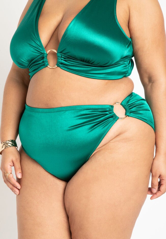 Gabi Fresh Swim x ELOQUII High Waisted Bikini Bottom with Ring Detail, , on-hover image number null
