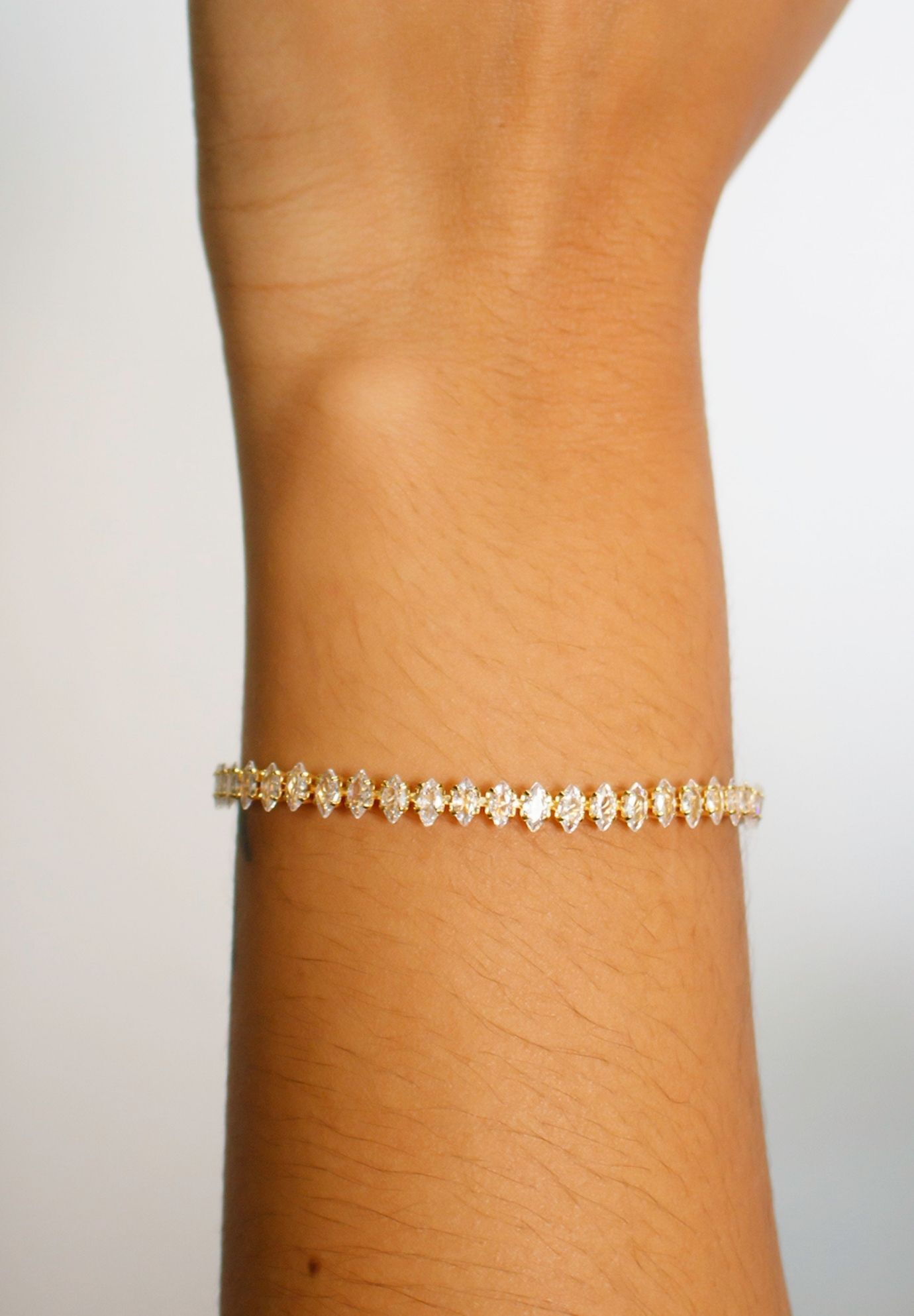 Tori Tennis Bracelet, GOLD, on-hover image number 1