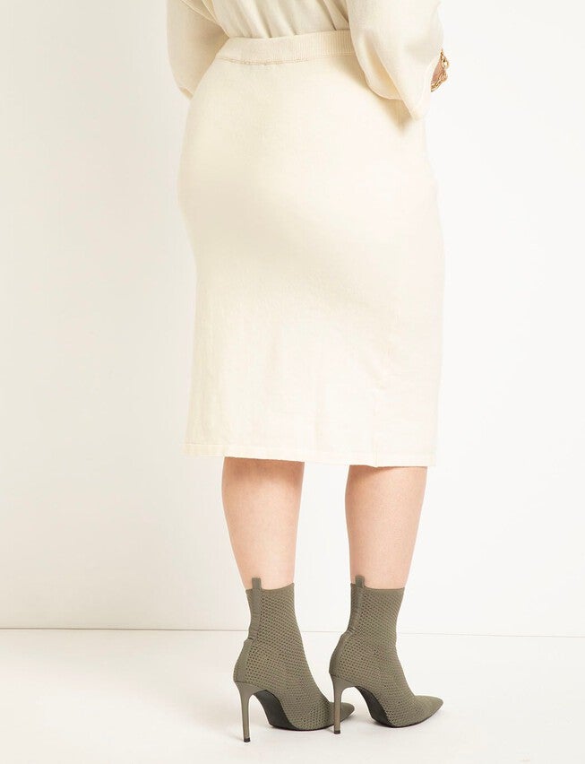 Midi Sweater Skirt, BUTTERCREAM, alternate image number null