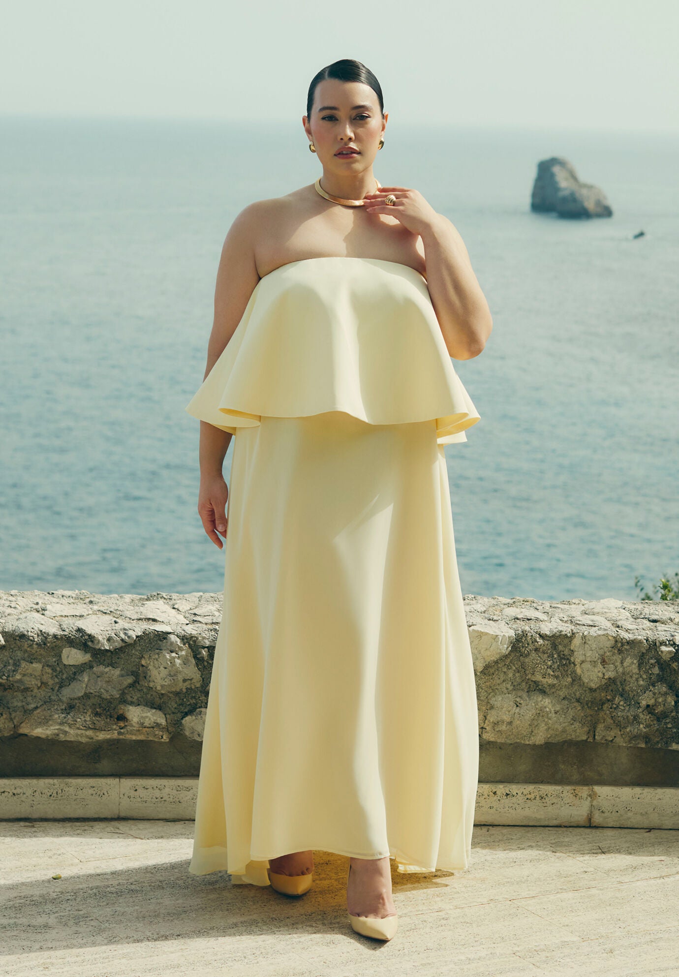 Hardware Detail Trapeze Maxi Dress | Eloquii Hardware Detail Trapeze Maxi Dress | Eloquii