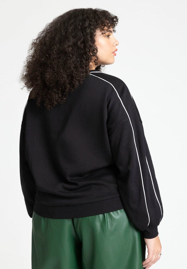 Sweatshirt With Piping, , on-hover image number null