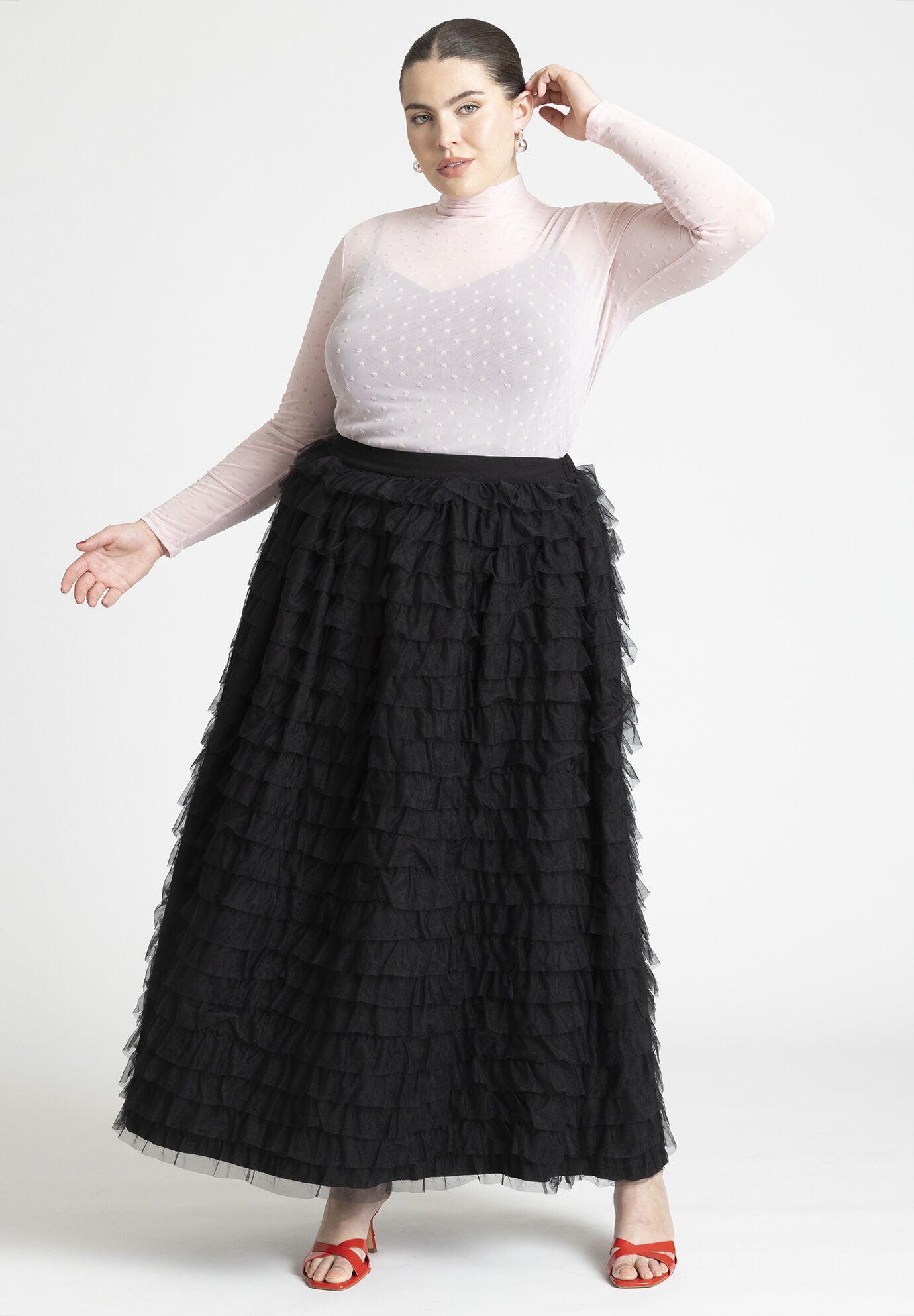 Maxi Tiered Ruffle Skirt Eloquii