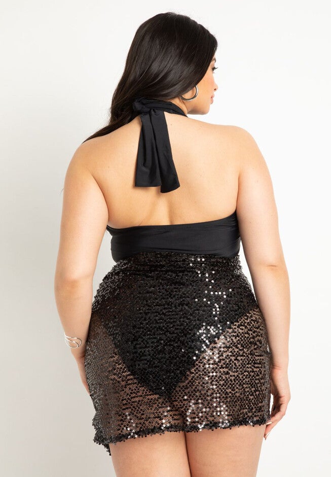 Novelty Mini Length Coverup Sarong Skirt, , alternate image number null