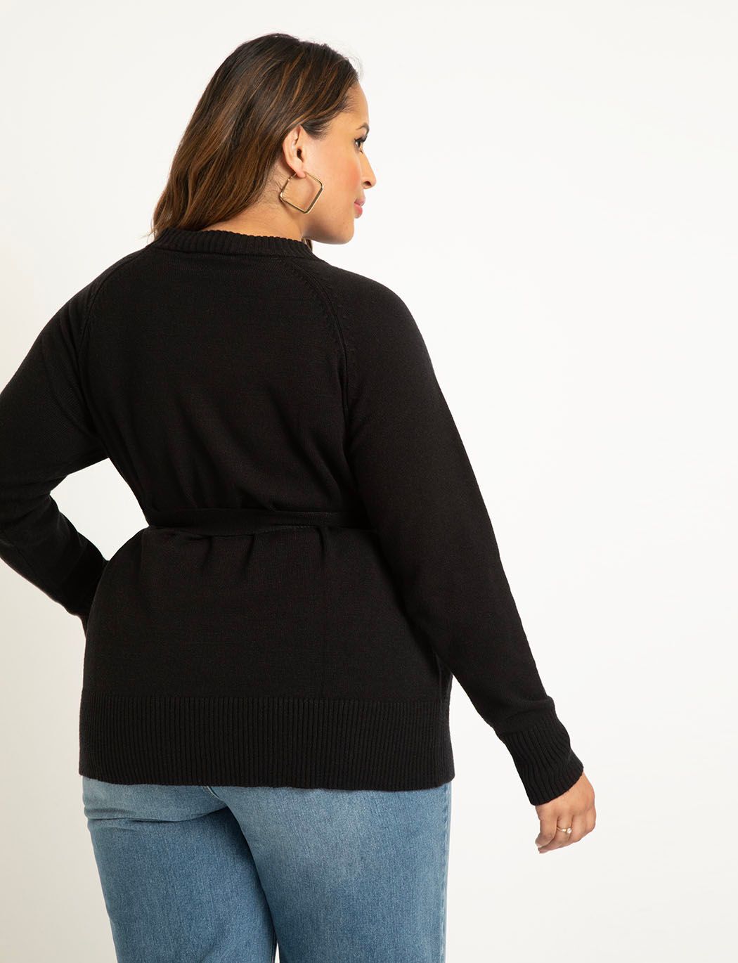 Black tunic sweater top